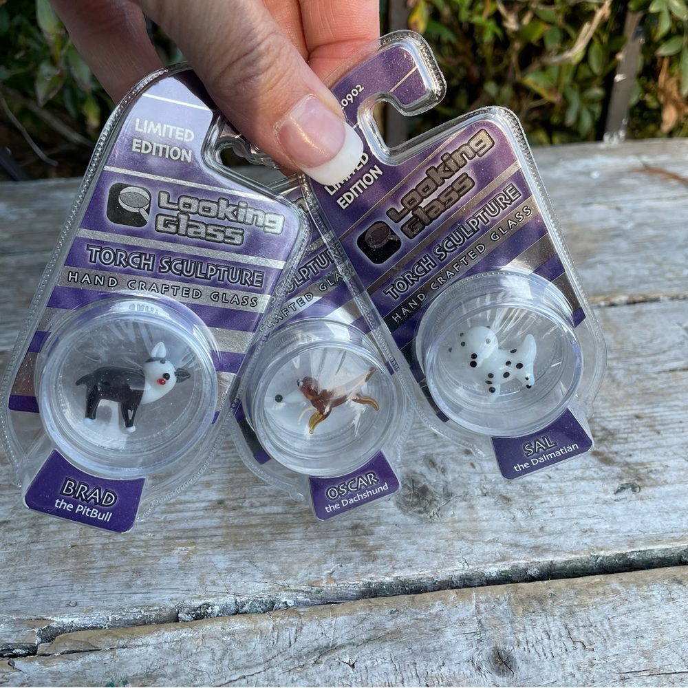 Looking Glass DOGS miniatures set of 3 figurines